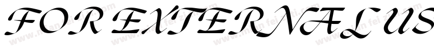 FOR EXTERNAL USE ONLY字体转换